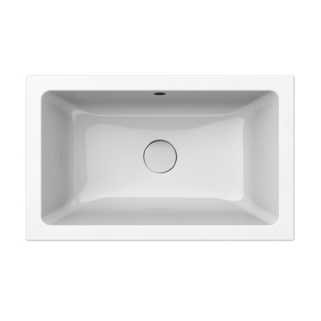 KUBE X lavabo en céramique 60x37cm, encastré, blanc ExtraGlaze