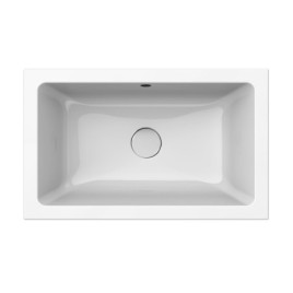 KUBE X lavabo en céramique 60x37cm, encastré, blanc ExtraGlaze