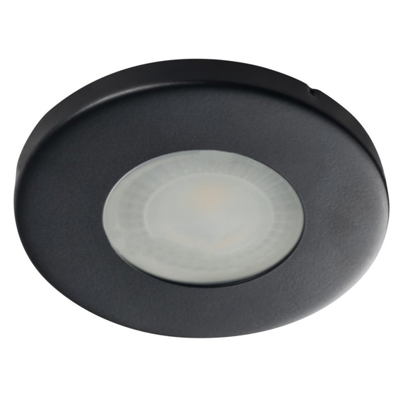 MARIN Lumière de plafond encastrée 10W, 12V, IP44, noir mat