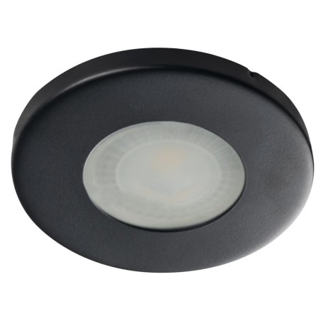 MARIN Lumière de plafond encastrée 10W, 12V, IP44, noir mat