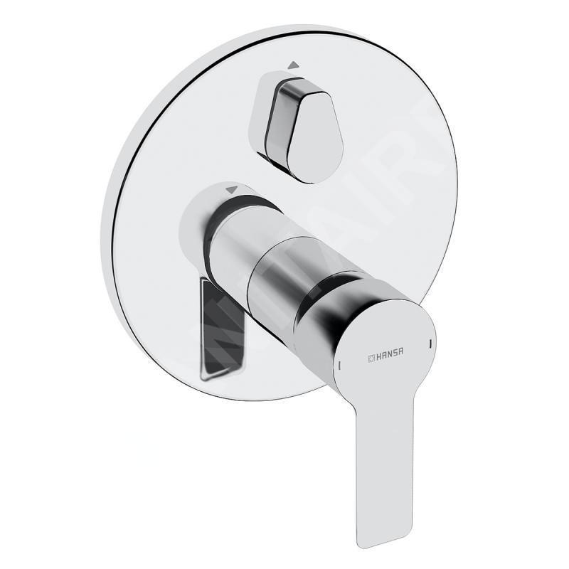 Hansa Ligna - Mitigeur de baignoire encastré, avec inverseur pour 2 sorties, chrome 83853503