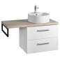 Ensemble de meubles de salle de bain VEGA, largeur 97.5 cm, chêne blanc/platin Ensemble de meubles de salle de bain VEGA, largeur 97.5 cm, chêne blanc/platin