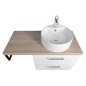 Ensemble de meubles de salle de bain VEGA, largeur 97.5 cm, chêne blanc/platin Ensemble de meubles de salle de bain VEGA, largeur 97.5 cm, chêne blanc/platin