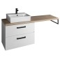 Ensemble de meubles de salle de bain VEGA, largeur 125 cm, chêne blanc/platin Ensemble de meubles de salle de bain VEGA, largeur 125 cm, chêne blanc/platin
