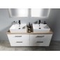 Ensemble de meubles de salle de bain VEGA, largeur 104 cm, chêne blanc/platin Ensemble de meubles de salle de bain VEGA, largeur 104 cm, chêne blanc/platin