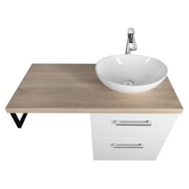 VEGA ensemble de meubles de salle de bain, largeur 97,5 cm, chêne blanc/platin