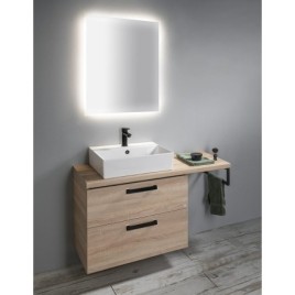VEGA ensemble de meubles de salle de bain, largeur 104 cm, chêne platine