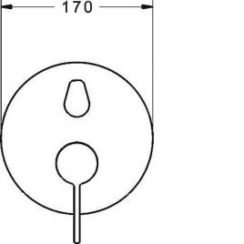 Hansa Loft - Mitigeur de baignoire encastré, avec inverseur pour 2 sorties, chrome 87723003