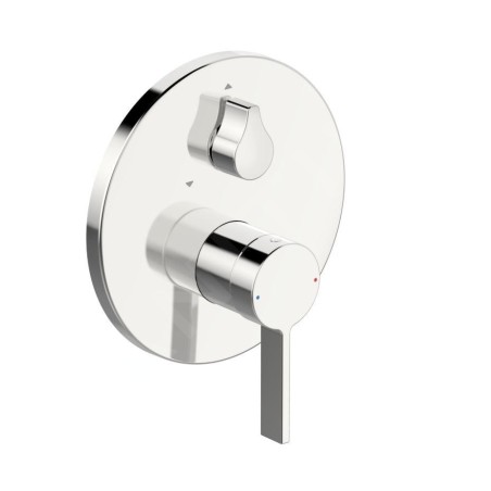 Hansa Loft - Mitigeur de baignoire encastré, avec inverseur pour 2 sorties, chrome 87729003