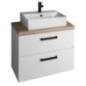 Ensemble de meubles de salle de bain VEGA, largeur 82,5 cm, chêne blanc/platin Ensemble de meubles de salle de bain VEGA, largeur 82,5 cm, chêne blanc/platin