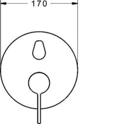 Hansa Loft - Mitigeur de baignoire encastré, avec inverseur pour 2 sorties, chrome 87729003