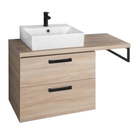 VEGA ensemble de meubles de salle de bain, largeur 125 cm, chêne platine