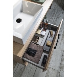 VEGA ensemble de meubles de salle de bain, largeur 125 cm, chêne platine