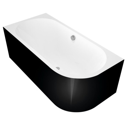 ASTRA L MONOLITH Bain asymétrique 160x75x60cm, blanc/noir