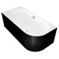 ASTRA L MONOLITH Bain asymétrique 160x75x60cm, blanc/noir ASTRA L MONOLITH Bain asymétrique 160x75x60cm, blanc/noir