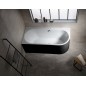 ASTRA L MONOLITH Bain asymétrique 160x75x60cm, blanc/noir ASTRA L MONOLITH Bain asymétrique 160x75x60cm, blanc/noir
