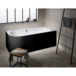 ASTRA R MONOLITH Bain asymétrique 160x75x60cm, blanc/noir