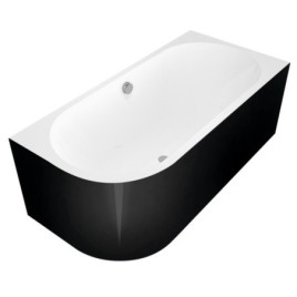 VIVA R MONOLITH Bain asymétrique 170x75x60cm, blanc/noir