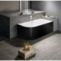 VIVA R MONOLITH Bain asymétrique 170x75x60cm, blanc/noir VIVA R MONOLITH Bain asymétrique 170x75x60cm, blanc/noir
