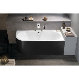 VIVA R MONOLITH Bain asymétrique 170x75x60cm, blanc/noir