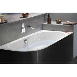 VIVA R MONOLITH Bain asymétrique 170x75x60cm, blanc/noir