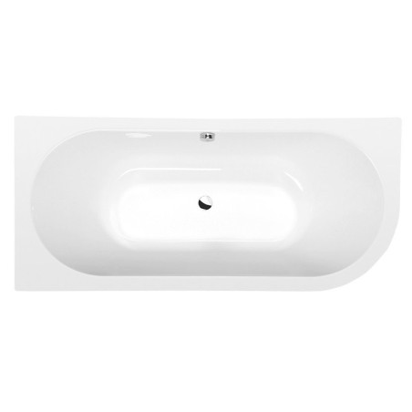 VIVA L MONOLITH Bain asymétrique 170x75x60cm, blanc/noir