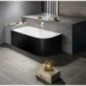 VIVA L MONOLITH Bain asymétrique 170x75x60cm, blanc/noir VIVA L MONOLITH Bain asymétrique 170x75x60cm, blanc/noir