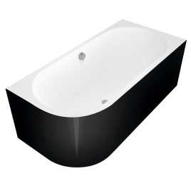 VIVA R MONOLITH Bain asymétrique 180x75x60cm, blanc/noir