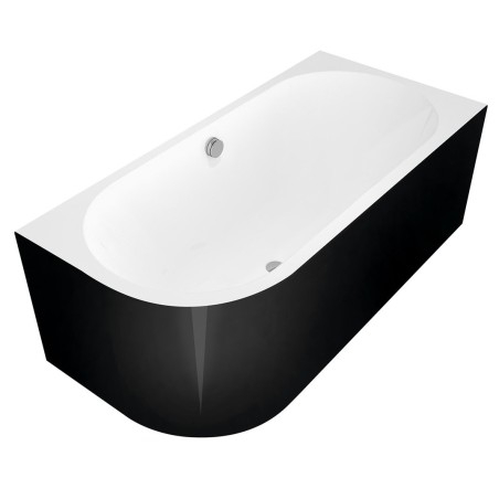 VIVA R MONOLITH Bain asymétrique 180x75x60cm, blanc/noir