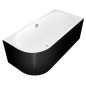 VIVA R MONOLITH Bain asymétrique 180x75x60cm, blanc/noir VIVA R MONOLITH Bain asymétrique 180x75x60cm, blanc/noir