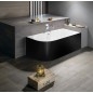 VIVA R MONOLITH Bain asymétrique 180x75x60cm, blanc/noir VIVA R MONOLITH Bain asymétrique 180x75x60cm, blanc/noir