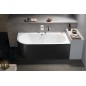 VIVA R MONOLITH Bain asymétrique 180x75x60cm, blanc/noir VIVA R MONOLITH Bain asymétrique 180x75x60cm, blanc/noir