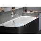 VIVA R MONOLITH Bain asymétrique 180x75x60cm, blanc/noir VIVA R MONOLITH Bain asymétrique 180x75x60cm, blanc/noir