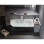 VIVA R MONOLITH Bain asymétrique 180x75x60cm, blanc/noir VIVA R MONOLITH Bain asymétrique 180x75x60cm, blanc/noir