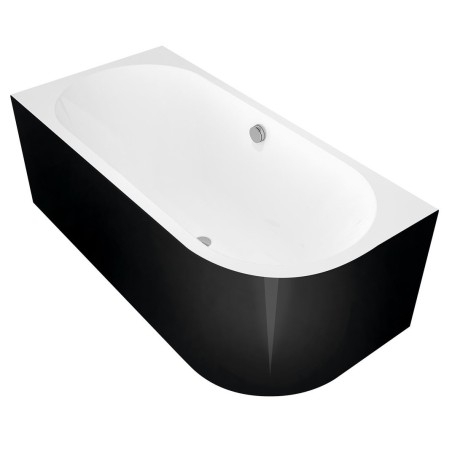 VIVA L MONOLITH Bain asymétrique 180x75x60cm, blanc/noir