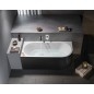 VIVA L MONOLITH Bain asymétrique 180x75x60cm, blanc/noir VIVA L MONOLITH Bain asymétrique 180x75x60cm, blanc/noir