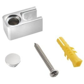 Capuchon de fin pour fixer le verre au sol, chrome