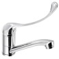 AQUALINE 35 Swivel Spout Washbasin Mixer Tap, Levier médical, chrome