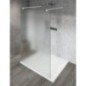 VARIO WHITE Panneau en verre de douche en une pièce, verre mat, 800 mm