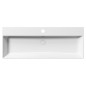 KUBE X lavabo en céramique 120x47cm, bord inférieur groud, blanc ExtraGlaze KUBE X lavabo en céramique 120x47cm, bord inférieur groud, blanc ExtraGlaze