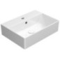 KUBE X lavabo en céramique 50x37cm, bord inférieur groud, blanc ExtraGlaze KUBE X lavabo en céramique 50x37cm, bord inférieur groud, blanc ExtraGlaze