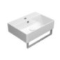 KUBE X lavabo en céramique 50x37cm, bord inférieur groud, blanc ExtraGlaze KUBE X lavabo en céramique 50x37cm, bord inférieur groud, blanc ExtraGlaze