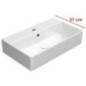 KUBE X lavabo en céramique 60x37cm, bord inférieur groud, blanc ExtraGlaze KUBE X lavabo en céramique 60x37cm, bord inférieur groud, blanc ExtraGlaze