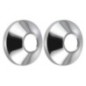 Couverture de robinet d'eau, chrome, conique, 2 pcs