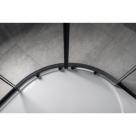 SIGMA SIMPLY BLACK Quadrant Shower Enclosure 800x800mm, R550, verre clair