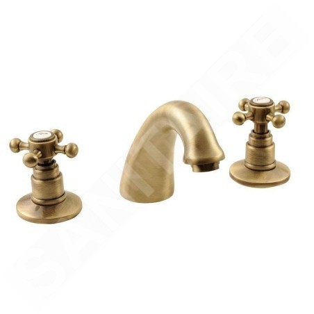 Sapho Antea - Mitigeur de lavabo avec bonde, installation à 3 trous, bronze 3026