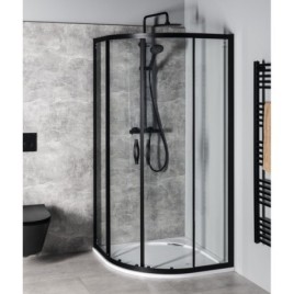 SIGMA SIMPLY BLACK Quadrant Shower Enclosure 900x900mm, R550, verre clair