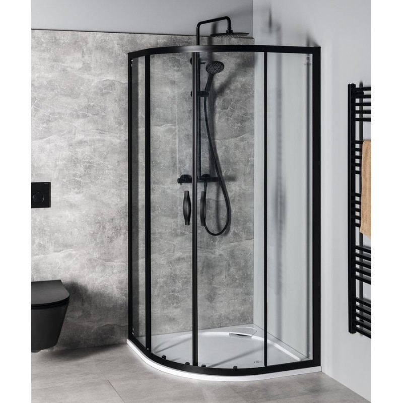 SIGMA SIMPLY BLACK Quadrant Shower Enclosure 1000x1000mm, R550, verre clair SIGMA SIMPLY BLACK Quadrant Shower Enclosure 1000x1000mm, R550, verre clair