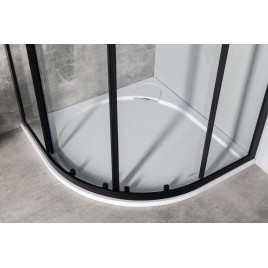 SIGMA SIMPLY BLACK Quadrant Shower Enclosure 1000x1000mm, R550, verre clair