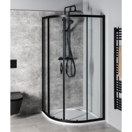 SIGMA SIMPLY BLACK Quadrant Shower Enclosure 1000x1000mm, R550, verre clair